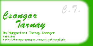 csongor tarnay business card